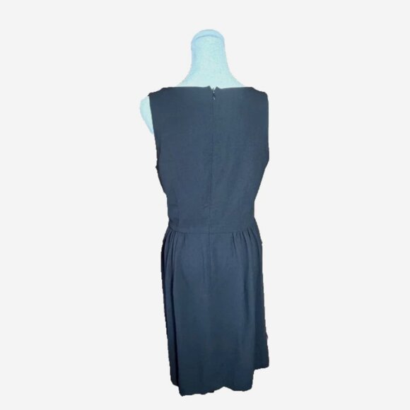 Vintage Ann Taylor LOFT Black Fit & Flare Mini Dress Women’s Size 4 Sleeveless - Picture 3 of 6